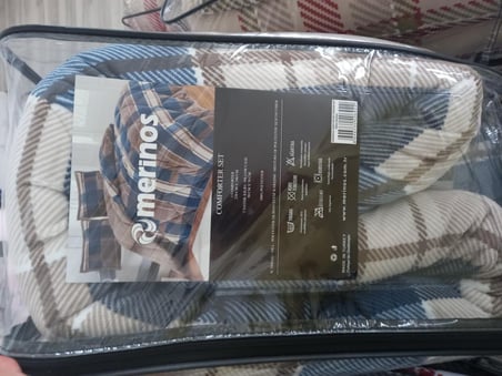 MERİNOS COMFORTER SET ÇİFTKİŞİLİK RİDA İNDİGO