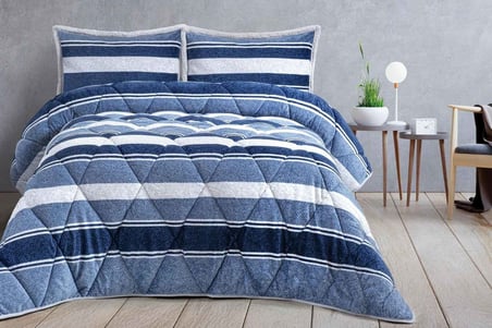 Merinos Comforter Yorgan Seti 220X240 Molly Mavi