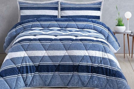 Merinos Comforter Yorgan Seti 220X240 Molly Mavi