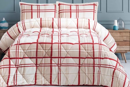 Merinos Comforter Yorgan Seti 220X240 Juni Bej