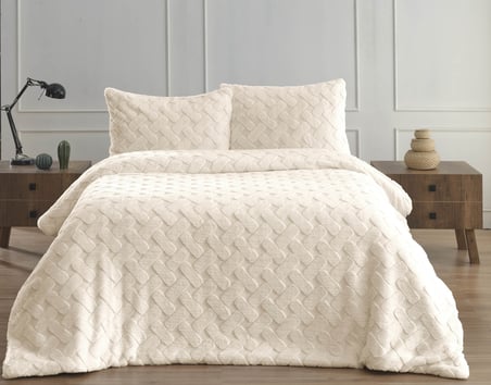 Merinos Dıamond 3 Parça Pietra Comforter Yorgan Seti 220x240 Bej