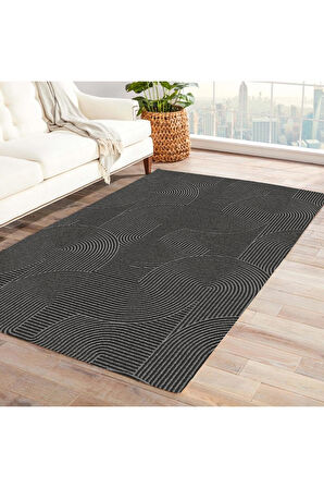 Jassrug Rölyef Halı 150X220 Joy Antrasit