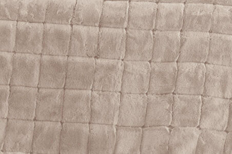 Merinos Luxe 3 Parça Çift Kişilik Yatak Örtüsü Seti Kutulu 230x250 Kareli Bej