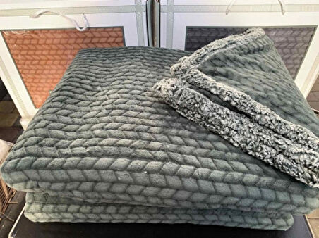 MERİNOS BATTANİYE ÇİFT KİŞİLİK YATAK ÖRTÜSÜ SETİ ALLDAY MOSAİC HAKİ