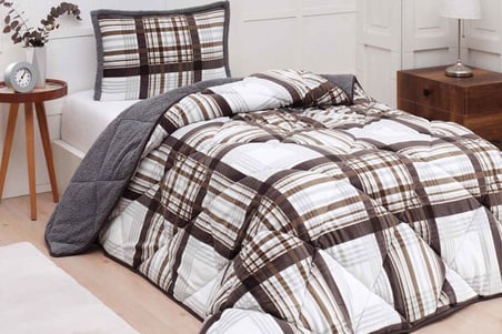 MERİNOS COMFORTER YORGAN SET 160X240 WERA GRİ