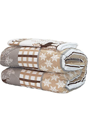 Merinos Comforter Tek Kişilik Yorgan Seti - Deer Bej
