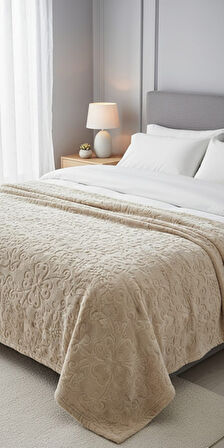 PADİŞAH EMBOSS ÇİFT KİŞİLİK BATTANİYE VİZON