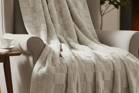 Merinos Fiona Stonecube Soft Battaniye 200X220 Bej