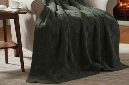 Merinos Fiona Stonecube Soft Battaniye 200X220 Haki