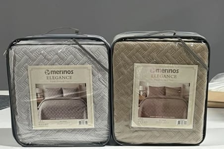 Merinos Elegance Yatak Örtüsü Seti Çift Aleda Gri