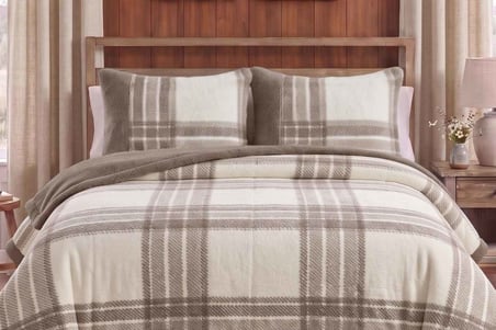 Merinos Loft 3 Parça Battaniye Seti Anna Bej