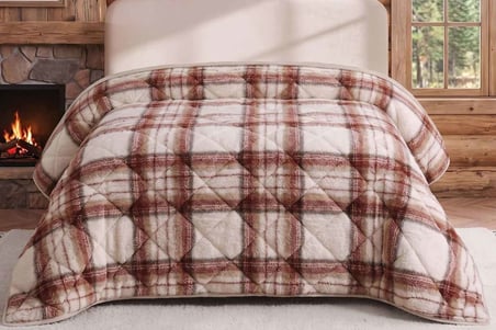 Merinos Loft Yorgan 195X215 Volante Kiremit