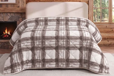 Merinos Loft Yorgan 195X215 Volante Kahve