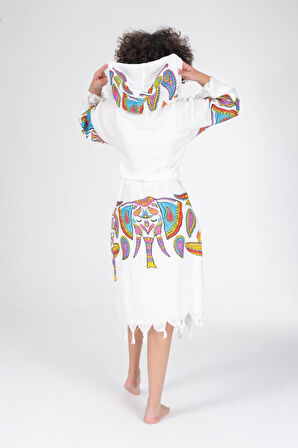 Varol Baskılı Bambu Peştemal Sabahlık Bornoz