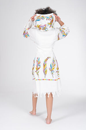 Varol Baskılı Bambu Peştemal Sabahlık Bornoz