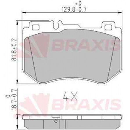 Mercedes Fren Balatası On C-Class W205 14> S205 14> C205 15> A205 16> - Braxıs Aa0626