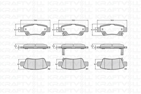 Honda Arka Fren Balatası Honda Cr-V 2.0 I-Vtec 07>12 / Cr-V 1.6 I-Dtec 12> - Kraftvoll 07010373