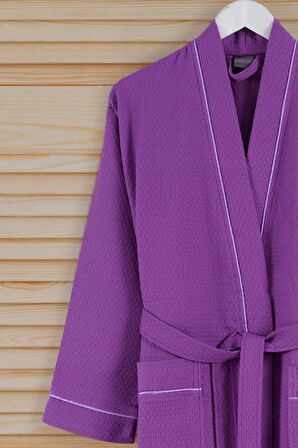 Varol Dama Serisi Kimono Yaka Pike Bornoz Sabahlık