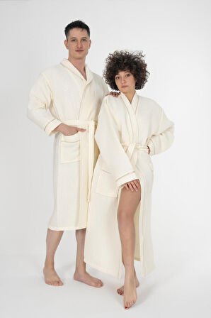 Varol Kaos Serisi Şal Yaka Pike Bornoz Sabahlık