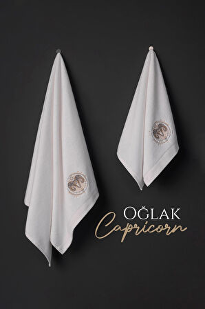 VAROL %100 MİCROCOTTON ÜST KALİTE HAVLU SETİ BURÇ NAKIŞLI