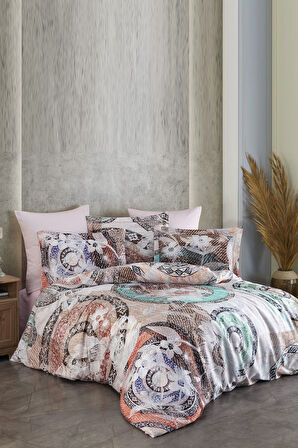 Varol (Family Size) Bambu Saten Nevresim Takımı