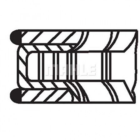 Opel Motor Segman C14nz X14sz X14xe Xel Corsa B Astra F 1.4 8v 1.4 16v 77.60mm Std (1.5x1.5x3.0) - Akd 222-3526-00