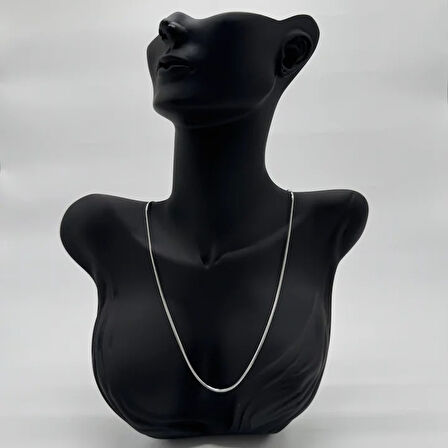 Çelik  İnce İtalyan Zincir Unissex Silver Kolye - Silver