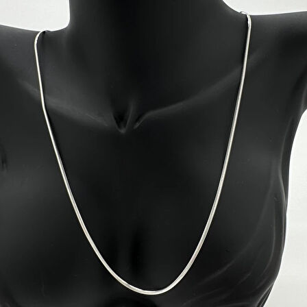 Çelik  İnce İtalyan Zincir Unissex Silver Kolye - Silver