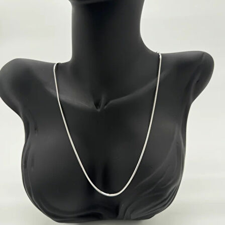 Çelik  İnce İtalyan Zincir Unissex Silver Kolye - Silver