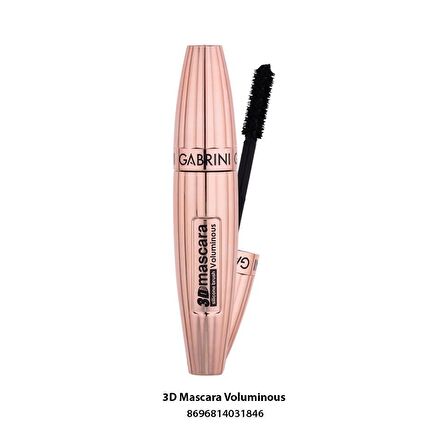 Gabrini 3D Silicon Brush Long Lash Suya Dayanıklı Silikon Fırça Siyah Rimel