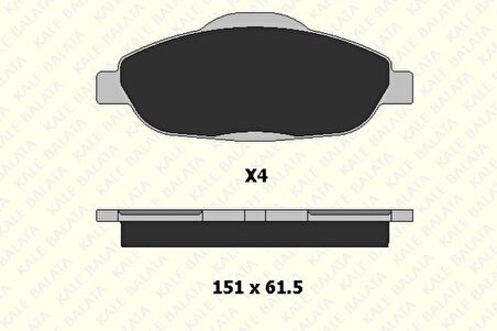 Psa On Fren Balatası P308 P3008 1,4 16v / 1,6 16v / 1,6hdi 09 / 07> - Kale B 24660 178 04 Ans