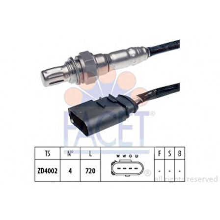 Vag Oksıjen Lambda Sensoru Polo Arosa 1.6 16v Ahw K.oncesi - Facet 10.7175