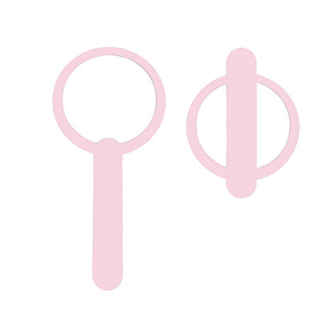 KATLANABİLİR PEMBE RENK EL TİPİ IŞIKLI LED TAŞINABİLİR MAKYAJ AYNASI  