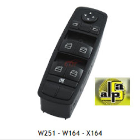 Unıversal Cam Anahtarı>mercedes W164-W251-X164 Sol Dörtlü >a251 820 0110 / A251 830 0090 - Mcar-An542