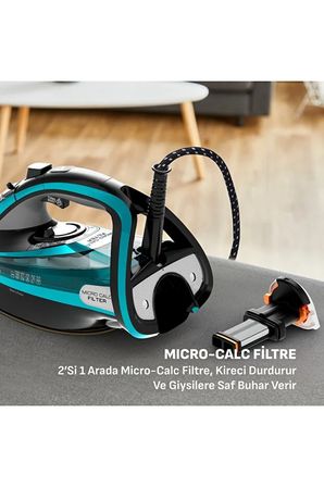 Tefal 3200 W Hızlı Isınan Güçlü Buharlı Ütü Kireç Önleyici Akıllı Filtre 250 Gr Şok Buhar