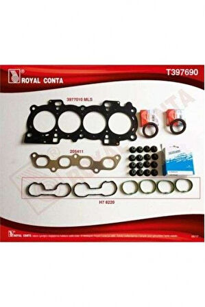 Ford Ust Takım Conta (reinz Keceli Subap Lastıklı) S,k,c Dahıl Focus 1,6 16v Zetec S / Duratec Efi 98>04 - Royal T397690