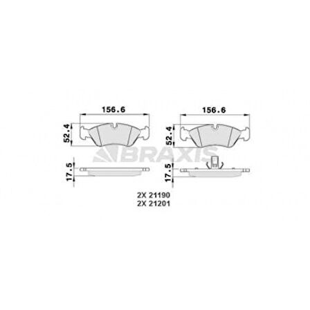 Opel On Fren Balatası Astra Classıc 99>02 Astra F 92>98 Vectra A 89>95 Vectra B 96>02 Omega 86> Kadett E - Braxıs Aa0038