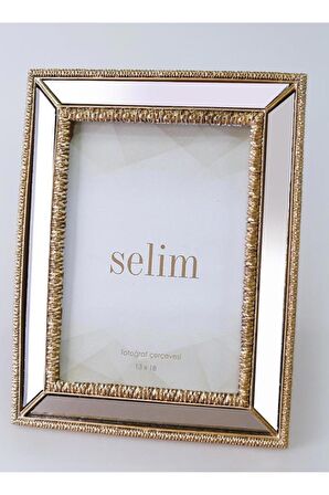 By Selim 13x18 Elsira Aynalı Çerçeve Altın SCRV 114ALT85RS