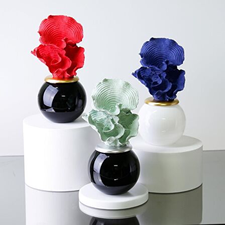 Nebula Cam Küp Siyah Kırmızı