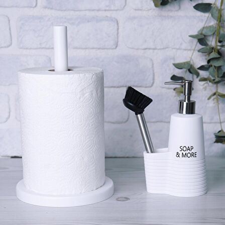 Cloud Fırçalı Sıvı Sabunluk Beyaz