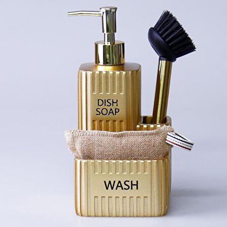 Grooved Fırçalı Sıvılı Süngerlik Altın