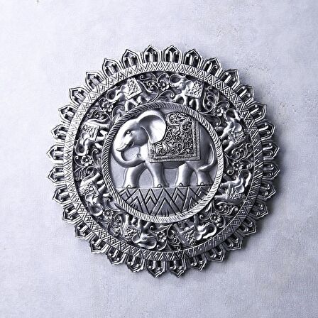 Elephant Duvar Aksesuarı Gümüş
