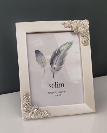 SELİM  DEKOR 15X20 ÇERÇEVE BEYAZ-GÜMÜŞ