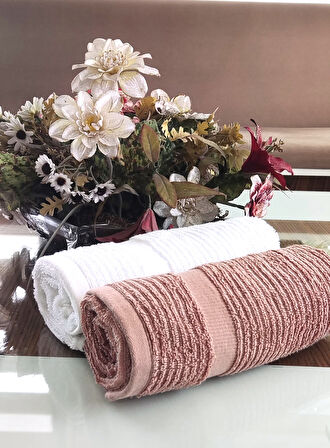 (2.li Set) Çeyizlik Premium Süper Soft Lüx Cotton 45x70cm. El ve Yüz Havlusu (%100 pamuk)