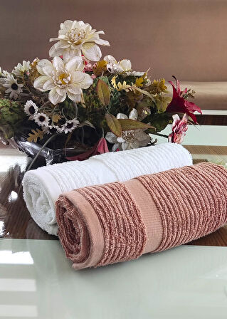 (2.li Set) Çeyizlik Premium Süper Soft Lüx Cotton 45x70cm. El ve Yüz Havlusu (%100 pamuk)