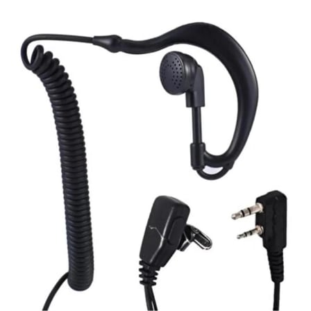 Quansheng UV-K5 UV-K6 Uyumlu Spiral Kablolu Mikrofonlu Kulaklık