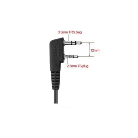 Quansheng UV-K5 UV-K6 Uyumlu Spiral Kablolu Mikrofonlu Kulaklık