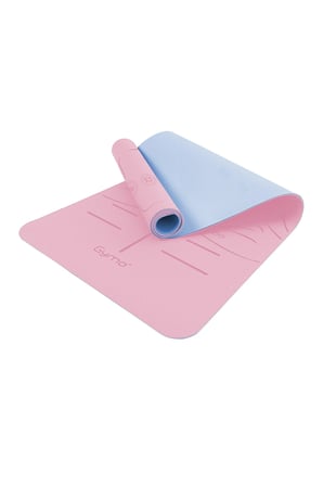 Gymo Sembol Hizalamalı 6Mm Tpe Yoga Matı Pilates Minderi Pembe