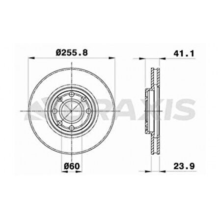 Opel On Fren Diski (4 Bijon) Astra G 1,6i 16v 98> - Braxıs Ae0040