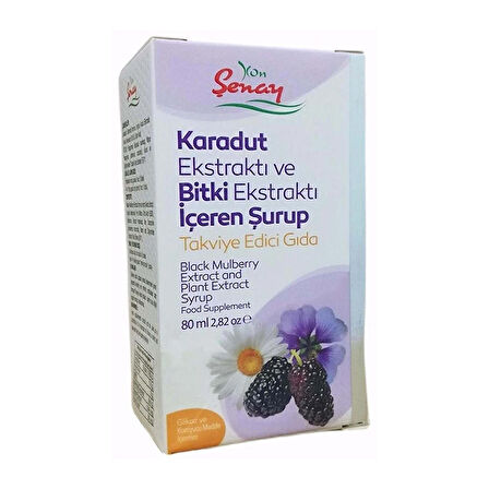 Şenay Karadut Ekstraktı ve Bitki Ekstraktı Şurup 30 Ml